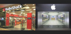 radio shack vs apple store